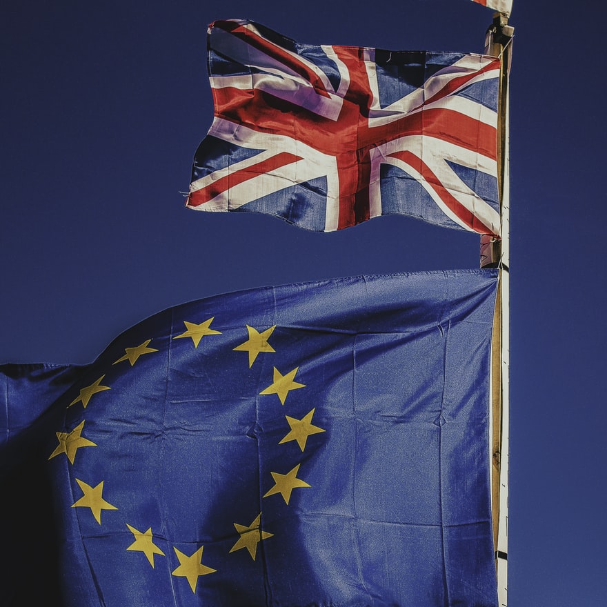 EU and UK flags