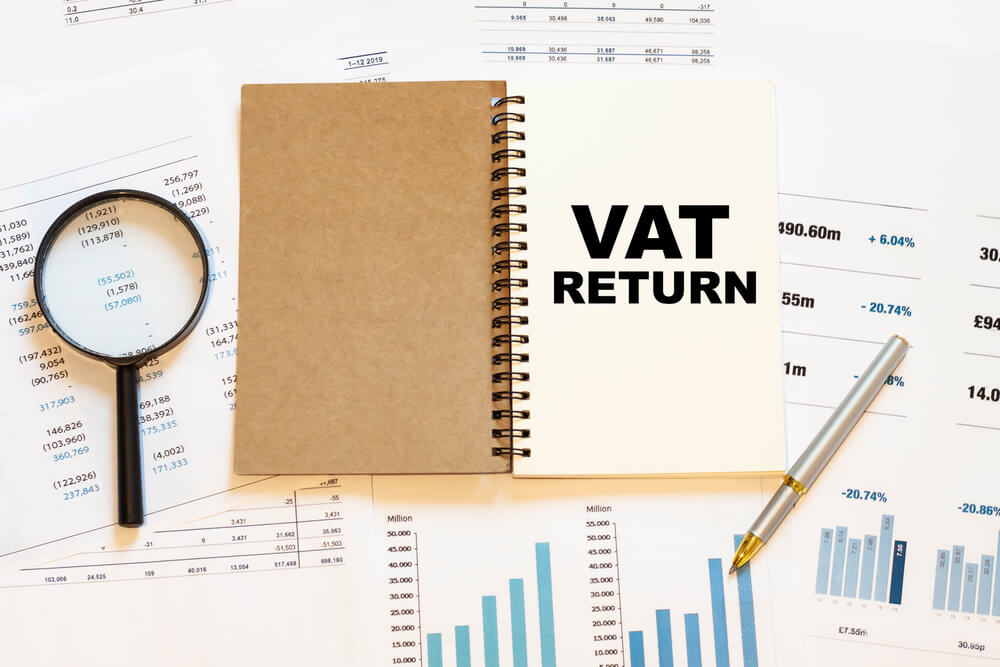 notebook with title VAT Return