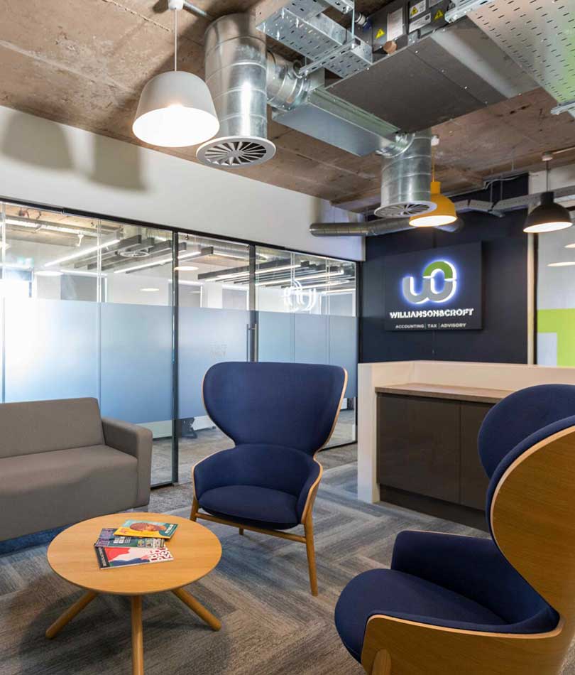 Seating Area in the Williamson & Croft Manchester Office