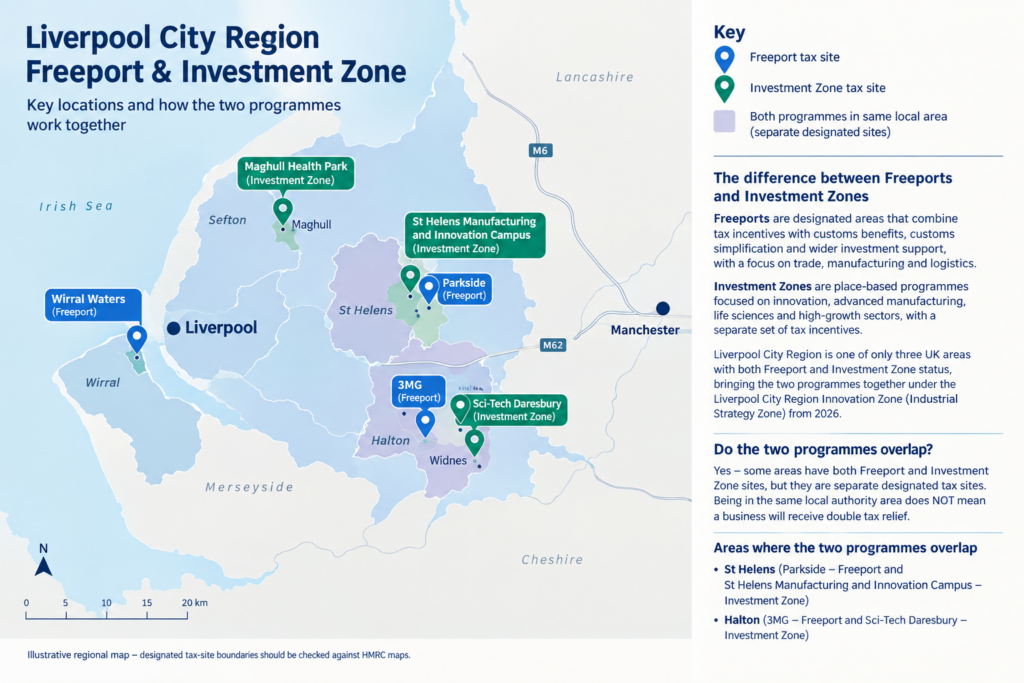 Liverpool Freeport tax benefits: how businesses can reduce the cost of investment through Freeports, Investment Zones and other local tax incentives